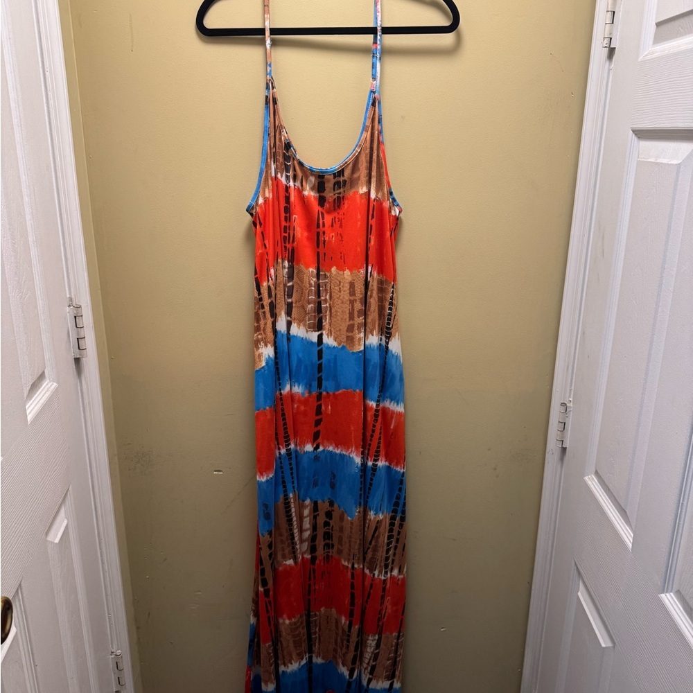 SHEIN Tie-Dye Maxi Dress